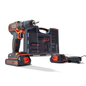 Black+Decker battery drill kit 18 V BDC718AS2O-QW with 80 accessories