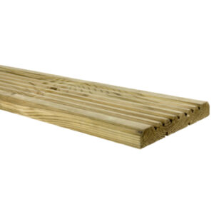 Decking plank ± 1.9x14x240 cm impregnated